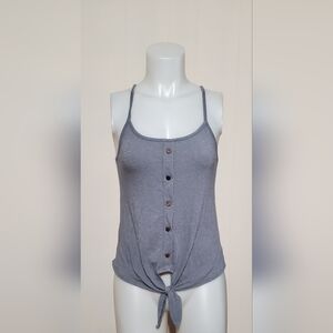 Jolie Gray Fitted Buttoned Camisole